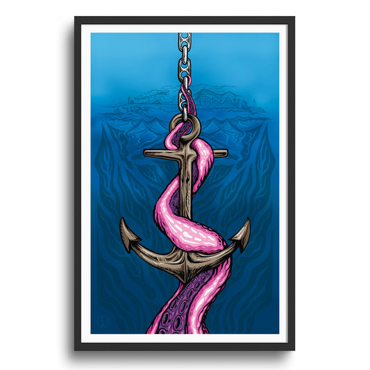 Anchored In Santa Cruz - Fine Art Print